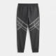 Men Embroidered Track Pants Joggers Sports Gym High Waist Zip Pockets Lightweight Formal