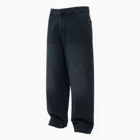 Men's Casual Fashion Trousers Wash Straight Heavyweight Baggy Pants for Everyday Use