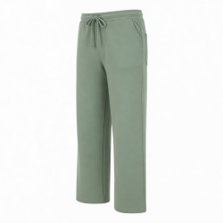 Solid Color Air Layer Fabric Basic Loose Straight Leg Long Pants Sports Casual Drawstring Pants