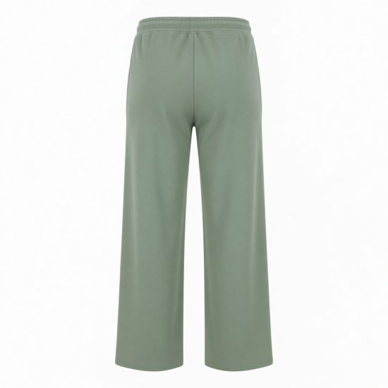 Solid Color Air Layer Fabric Basic Loose Straight Leg Long Pants Sports Casual Drawstring Pants