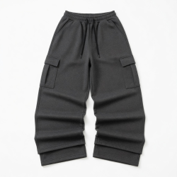 Baggy Wide Leg Trousers Men Joggers Y2k Cargo Oversized Stacked Pants Men Flared Sweatpants