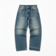 Men's Baggy Jeans Male Small Vintage Washed Denim Pants for Streetwear S
