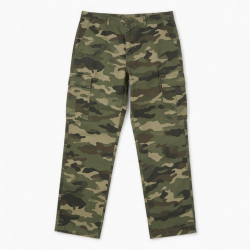 Men's Camouflage Style Chinos Trousers Skinny Fit Flare Cotton Pants Straight Cargo Pants