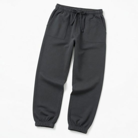 Heavyweight Cotton Joggers Men's Screen Printing Baggy Cuffed Sweatpants Straight Leg Pants