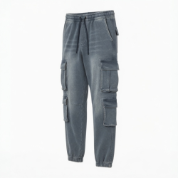 Men's Casual Pants Men Clothing Sweat Cargo Acid Wash Pants