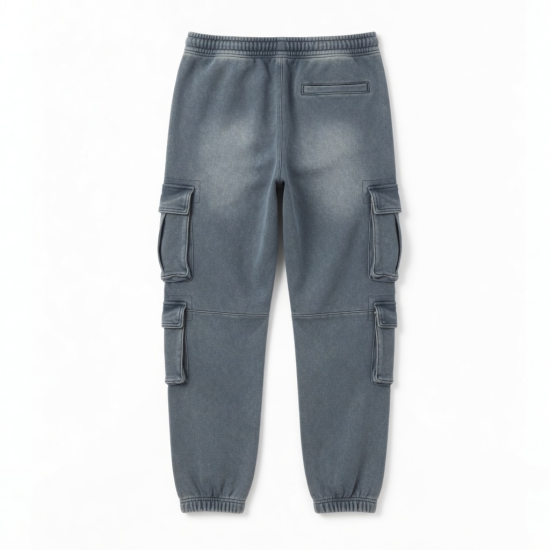 Men's Casual Pants Men Clothing Sweat Cargo Acid Wash Pants