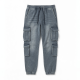 Men's Casual Pants Men Clothing Sweat Cargo Acid Wash Pants