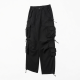 Multi Strings and Pockets Hip Hop Oversized Fast Drying Cargo Pants Men Black Tactical Outdoor