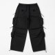 Multi Strings and Pockets Hip Hop Oversized Fast Drying Cargo Pants Men Black Tactical Outdoor