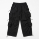 Multi Strings and Pockets Hip Hop Oversized Fast Drying Cargo Pants Men Black Tactical Outdoor