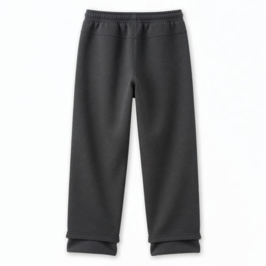 Heavy Weight Men's Cotton Terry Fleece Lined Sweatpants Blank Thick Joggers Mid Waist Wide Leg