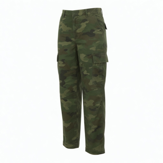 Hip Hop High Waisted Relaxed Fit Cotton Active Camo Workpants Fashion Workwear Cargo Pants