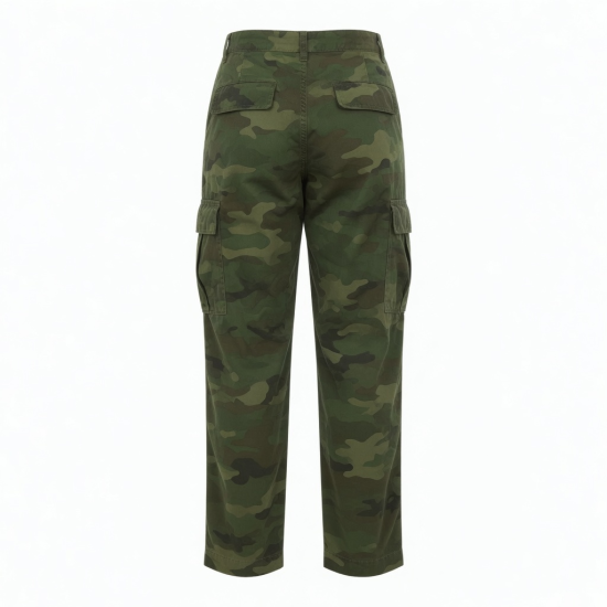 Hip Hop High Waisted Relaxed Fit Cotton Active Camo Workpants Fashion Workwear Cargo Pants