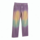 Rainbow Spray High Street Retro Apparel Corduroy Straight Leg Trousers with Rivet Sun Faded