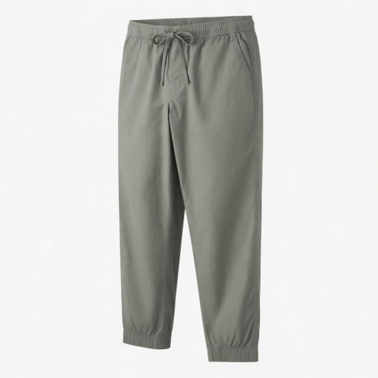 Men's Casual Breathable Jogger Pants Street Style Wide Leg Long Trousers Drawstring Nonwoven