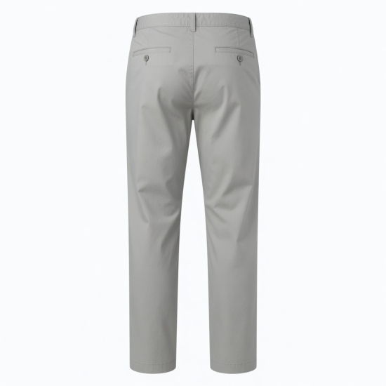 Men's Lightweight Summer Casual Loose Straight Cotton Stretch Pants with Zipper Fly Wrinkle