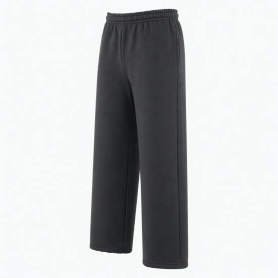 Heavyweight 100 Cotton Mens Winter Sweatpants Baggy High Waist Wide Leg Straight Sweat Pants