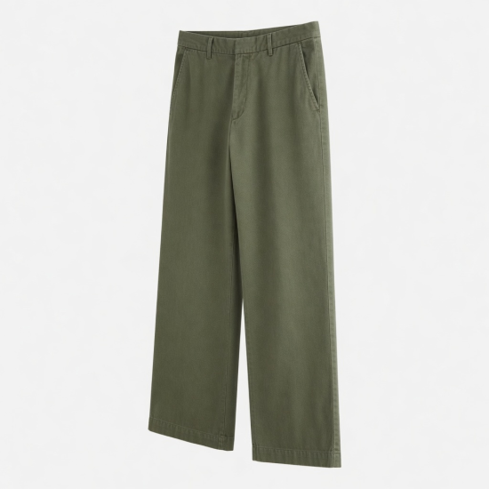 Stylish Men's Worsted Lightweight Casual Wide Leg Pants Garment Dyed Anti Shrink Breathable