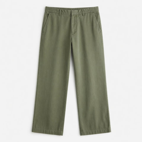 Stylish Men's Worsted Lightweight Casual Wide Leg Pants Garment Dyed Anti Shrink Breathable