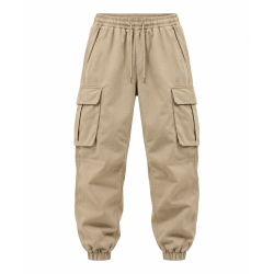 Reatechs Loose Pants Solid Color Breathable Canvas Sweatpants Joggers Track Cargo Pants