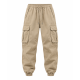 Reatechs Loose Pants Solid Color Breathable Canvas Sweatpants Joggers Track Cargo Pants