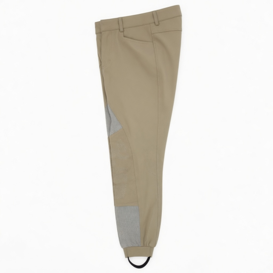 Men's Equestrian Pants Mesh Stitching Horse Riding Breeches Elastic Breathable Non Slip Half