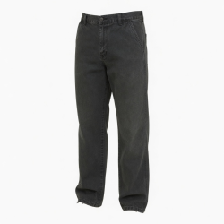 Men Vintage Washed Curved Leg Pants Loose Fit Straight Leg Casual Streetwear Trousers