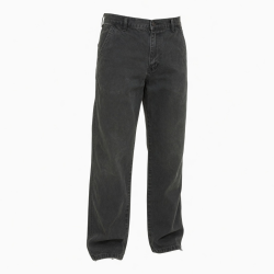 Men Vintage Washed Curved Leg Pants Loose Fit Straight Leg Casual Streetwear Trousers