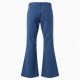 Men's Straight Flared Pants Cotton Bell Bottom Trousers Casual Office Street Style Embroidered