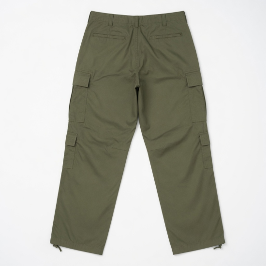 Men's Tactical Cargo Pants with Multi Pockets Breathable Olive Hiking Trousers Button