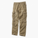 Men's Casual Canvas Cargo Pants with Multi Pockets Mid Waist Sweatpants Large Size Straight