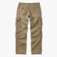 Men's Casual Canvas Cargo Pants with Multi Pockets Mid Waist Sweatpants Large Size Straight