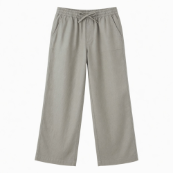Polyester and Cotton Linen Pants Men Casual Trousers Male Walking Wide Leg Loose Sweatpants
