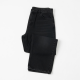Loose Fit Embroidered Folded Jeans Black Street Wear Loose Jeans Cotton Jeans for Men Man Jean