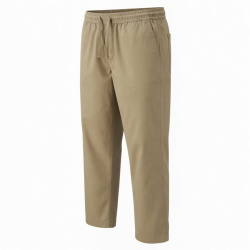 Men's Casual Cotton Solid Color Trousers Elastic Waist Men's Trouser