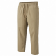 Men's Casual Cotton Solid Color Trousers Elastic Waist Men's Trouser