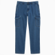 Men's Breathable Regular Fit Mid Waist Woolen Cargo Style Denim Pants