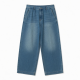 Men's Summer Casual Baggy Wide Leg Trousers Mens Work Pants Cargo Casual Trousers Men's Denim