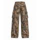 Cotton Hunting Stacked Letter Embroidery Patch Wide Leg Work Pants Camouflage Multi Pockets