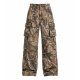 Cotton Hunting Stacked Letter Embroidery Patch Wide Leg Work Pants Camouflage Multi Pockets